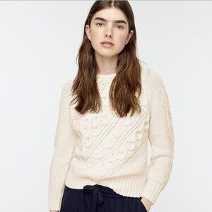 J Crew Diagonal Cable Sweater, size S